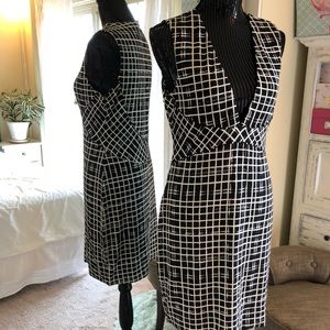 Black and white classic party Dress